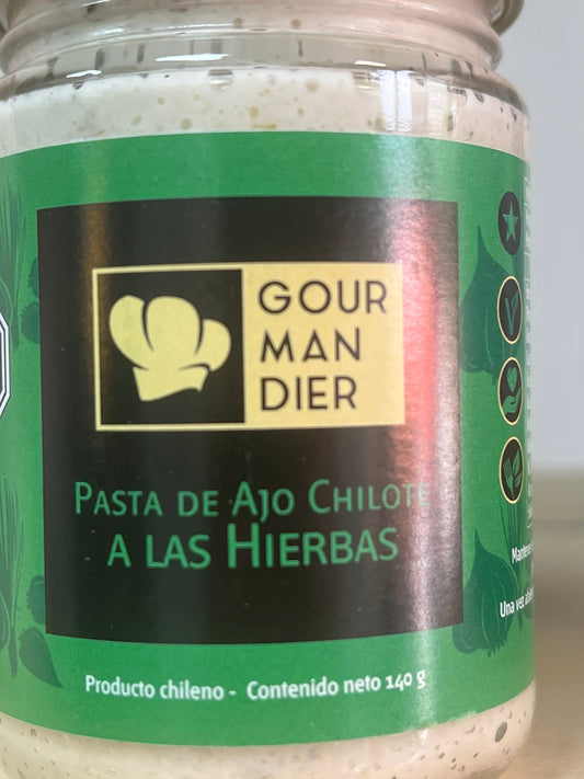 PASTA DE AJO CHILOTE A LAS HIERBAS